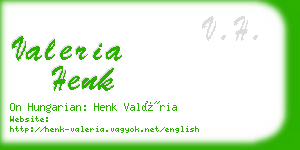 valeria henk business card